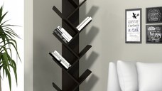 Raft pentru Carti, 43x20x143cm, Wenge
