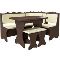 Set bucatarie Siria cu masa extensibila si 2 tabureti Wenge - 1