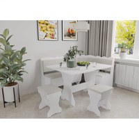 Set coltar bucatarie Rodos Alb Fildes - 1