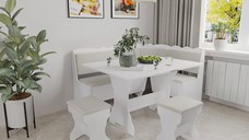 Set coltar bucatarie Rodos Alb Fildes