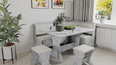 Set coltar bucatarie Rodos Gri Nimfa Fildes