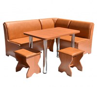 Set Coltar Bucatarie Tunis Cu Masa Si 2 Tabureti Cires - 1