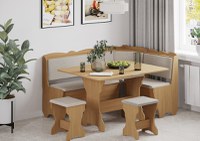 Set coltar Rodos cu  masa extensibila si 2 tabureti  Cires Balaton - 1