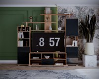 Set living Geo , 247x45x210 cm, stejar k003   antracit - 1