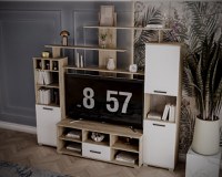 Set living Geo Stejar k002  Acril Alb 247x45x210 cm - 1