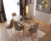 SET MASA 6 SCAUNE ALTIN 2 - 1