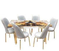 SET MASA 6 SCAUNE ALTIN 6 - 1