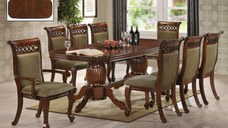 Set masa AC3269T + 8 Scaune, Antique Cherry