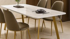 Set Masa Cu 4 Scaune HA07, 160X80X74 cm, Gri