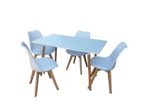 Set Masa Cu 4 Scaune HB01 Mica 120 cm - 1