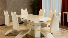 Set Masa DA1128G + 6 Scaune DA2626G,160x90x75 cm