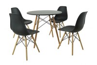 Set Masa DA151BK,80x75 cm   4 Scaune, 46x55x83 cm, DA232BK - 1