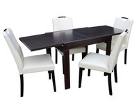 SET MASA KORS + 4 SCAUNE 6002, WENGE-CREM - 1