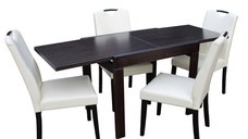 SET MASA KORS + 4 SCAUNE 6002, WENGE-CREM