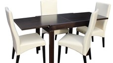 SET MASA KORS + 4 SCAUNE 6012, WENGE-CREM