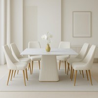 Set Masa Laura + 6 Scaune Tapitate - 1