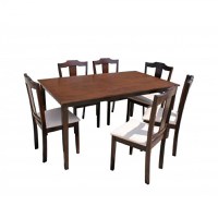 Set masa RH7008T + 6 scaune RH159C Dirty Oak 150x90x76 cm - 1