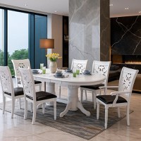 Set Masa RH7038EXT Cu 4 Scaune RH8043C Si 2 Scaune RH8043CA,155x100x77 cm, White - 1