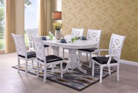 Set Masa RH7038EXT Cu 4 Scaune RH8043C Si 2 Scaune RH8043CA,155x100x77 cm, White - 1