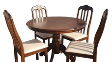 Set Masa RH7066T + 4 Scaune 559C,101x101x78 cm, Dirty Oak