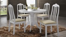 Set Masa RH7066T + 4 Scaune 559C, 101x101x78 cm, White