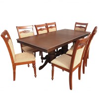 Set Masa RH7132 + 8 Scaune RH8064,160x100x77 cm, Dirty oak - 1
