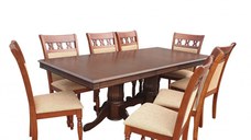 Set Masa RH7132 Si 8 Scaune TH8041,160x100x77 cm, Dirty Oak