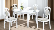 Set Masa RH7211EXT + 4 RH561C White,150x80x76 cm