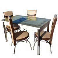Set Masa Sticla Cu 4 Scaune Tip 2-0040 - 1
