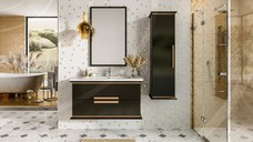 Set mobilier baie Hermes 800, Negru