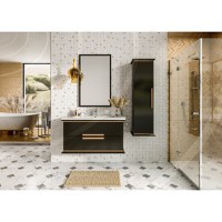 Set mobilier baie Hermes 800, Negru - 1