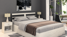 Set pat cu 2 noptiere Luca Stejar K001