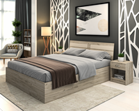 Set pat cu 2 noptiere Luca Stejar K002 - 1