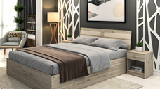 Set pat cu 2 noptiere Luca Stejar K002