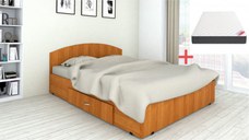 Set pat Mijloc 140 si Saltea MR Cires