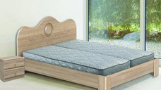 Set Pat Mijloc 160 cu doua Noptiere MDF  Sonoma