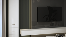 Soldat 35 1U 3S, 35x35x180 cm, Alb