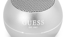 Boxa portabila Guess Mini Bluetooth Speaker, 3W, Autonomie 4 ore, Argintiu