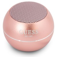 Boxa portabila Guess Mini Bluetooth Speaker, 3W, Autonomie 4 ore, Roz - 1