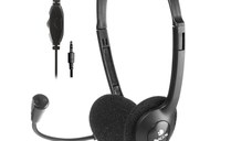Casti On-Ear NGS MS 103 Pro, Control volum, Negru