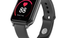 Ceas Smartwatch T70, Touchscreen, Rezistent la apa, Negru
