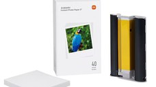 Hartie foto Xiaomi 6 inch (40 File) + cartus compatibil cu imprimanta foto portabila Xiaomi 1S EU, Alb