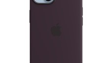 Husa de protectie telefon Apple pentru iPhone 14, MagSafe, Silicon, Elderberry