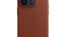 Husa de protectie telefon Apple pentru iPhone 14 Pro, Magsafe, Piele, Umber