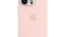 Husa de protectie telefon Apple pentru iPhone 14 Pro, Magsafe, Silicon, Chalk Pink