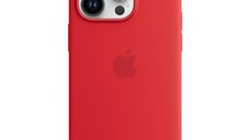 Husa de protectie telefon Apple pentru iPhone 14 Pro, Magsafe, Silicon, Red