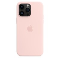 Husa de protectie telefon Apple pentru iPhone 14 Pro Max, Magsafe, Silicon, Chalk Pink - 1