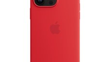 Husa de protectie telefon Apple pentru iPhone 14 Pro Max, Magsafe, Silicon, Red