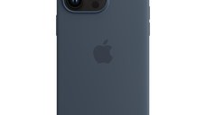 Husa de protectie telefon Apple pentru iPhone 14 Pro Max, Magsafe, Silicon, Storm Blue