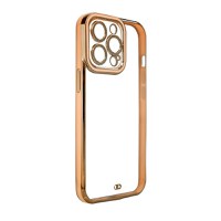Husa de protectie telefon Hurtel pentru Apple iPhone 13 Pro, Fashion Gold Frame, Plastic, Auriu - 1